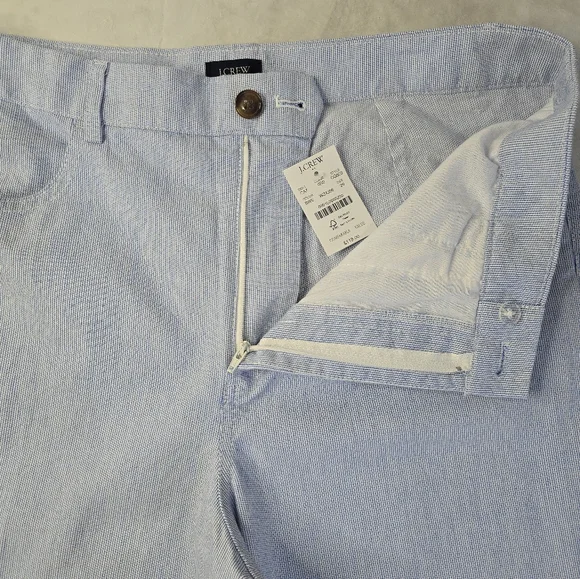 NWT J. Crew Factory Cropped Pants Blue White Stripe High Rise Wide Leg 29 - Picture 5 of 12